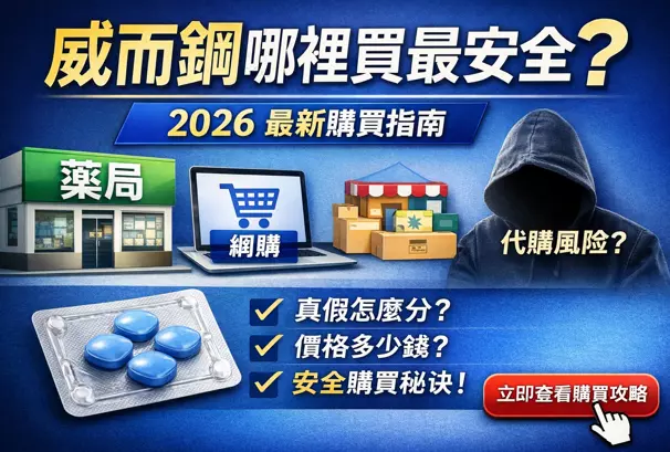 威而鋼哪裡買最安全？2026最新價格與購買指南（藥局/網購比較）